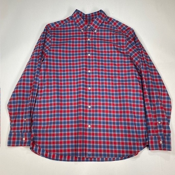 Vineyard Vines Other - Vineyard Vines OTG On-The-Go Performance‎ Plaid Shirt Mens Large Red Blue brrr